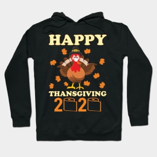 Happy Thanksgiving turkey face funny quarantine Hoodie